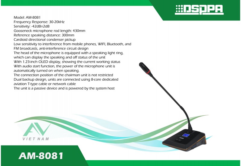 DSPPA AM-8081 - Micro đại biểu có dây để bàn