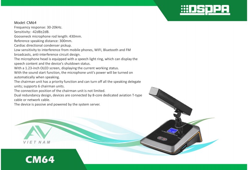DSPPA CM64 - Micro đại biểu để bàn