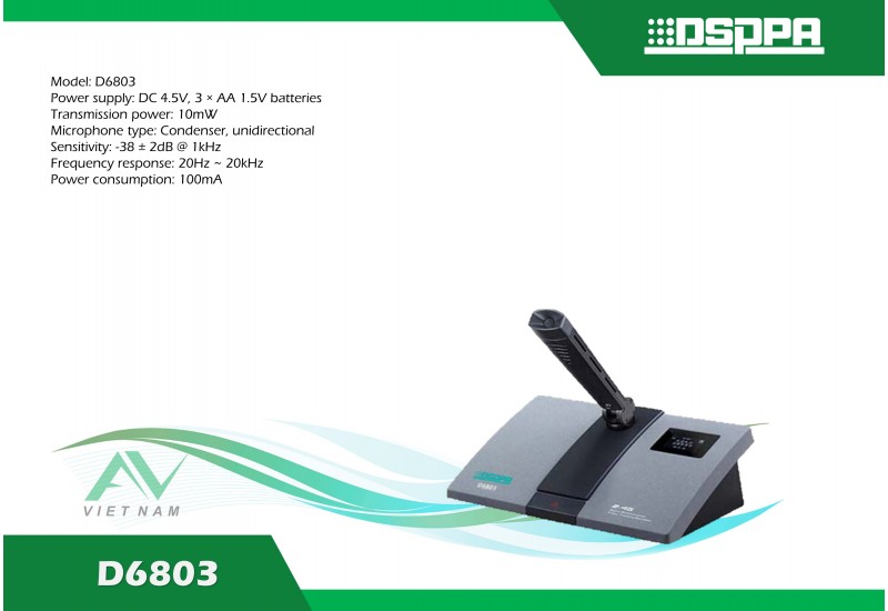 DSPPA D6803 - Micro đại biểu không dây 2.4G