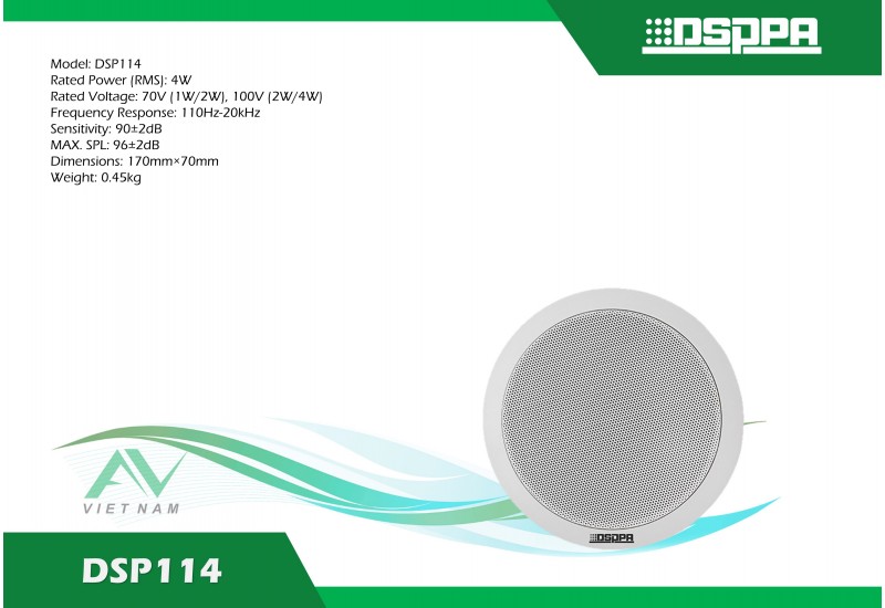 DSPPA DSP114 - Loa trần 4,5 inch