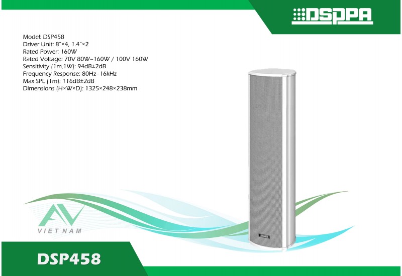 DSPPA DSP458 - Loa cột ngoài trời 160W
