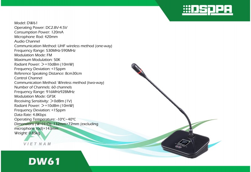 DSPPA DW61 - Micro Đại biểu