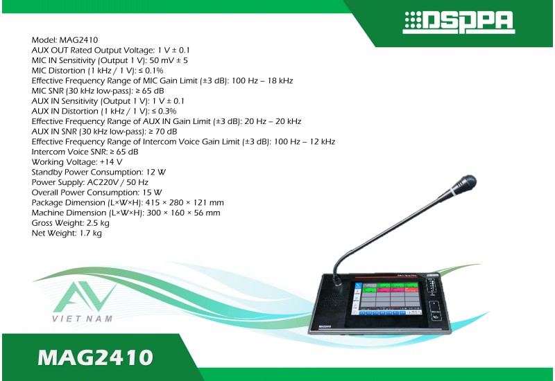 DSPPA MAG2410 - Micro nhắn tin Dante