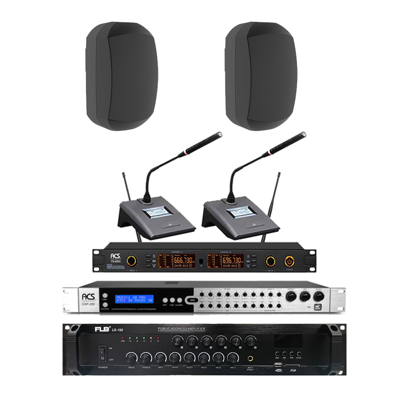 Combo Dàn Âm Thanh Phòng Họp 2 Micro Cho Phòng Họp Nhỏ